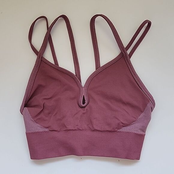 Zella Other - Zella Body small strappy sports bra wire free fitted pull over ribbed top womens